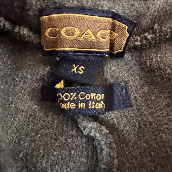 Coach ~ Grey Lounge Pants ~ Made in Italy ~ interior drawstring ~ button fly~ XS - Picture 9 of 12